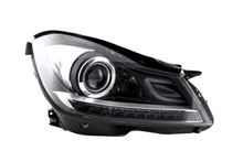Load image into Gallery viewer, Mercedes W204 C-Class Black LED Headlights with DRL (2011 - 2014)
