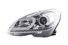 Load image into Gallery viewer, Mercedes W204 C-Class Chrome LED Headlights with DRL (2011 - 2014)