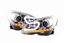 Load image into Gallery viewer, Mercedes W204 C-Class Chrome LED Headlights with DRL (2011 - 2014)