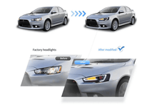 Load image into Gallery viewer, Mitsubishi Lancer Evo X GSR 10th Gen (CZ4A) Demon Eyes Dual Beam Projector Headlights (2008-2017)