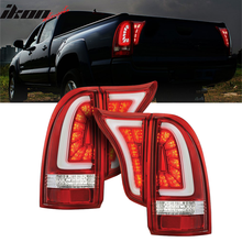 Load image into Gallery viewer, 2005-2015 Toyota Tacoma CR Clear Lens Red Housing LED Tail Lights 4PC