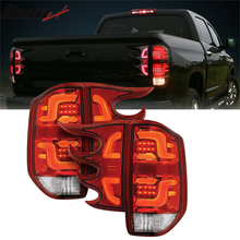 Load image into Gallery viewer, 2014-2016 Toyota Tundra RC Red Lens Chrome Housing LED Tail lights 4PC