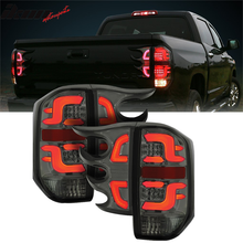 Load image into Gallery viewer, 2014-2016 Toyota Tundra S Smoke Lens Chrome Housing LED Tail lights