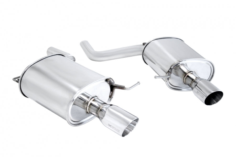 Supremo Exhaust System for BMW F10 5-Series 2011+ -- Single Stainless Rolled Tip -- MR-ABE-BF10-SRT-RR+RL