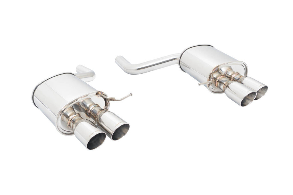 Supremo Exhaust System for BMW F10 2011+ (535i w/ M-Sport Bumper) -- Stainless Rolled Tips -- MR-ABE-BF10V2-SRT-RR+RL