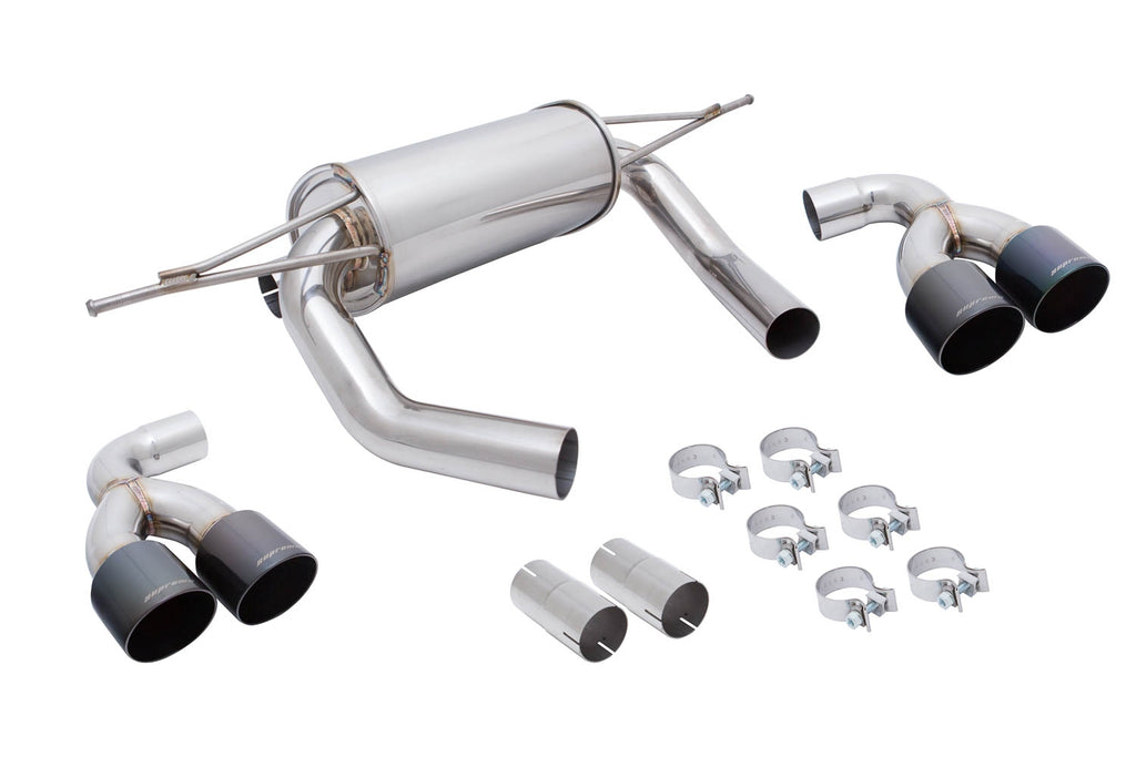 BMW M3 (F80) 15-19 / M4 (F82) 15-19 -- Supremo Exhaust System -- Black Chrome Tips -- MR-ABE-BF82-BC