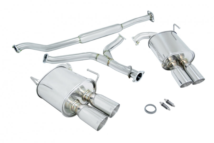 Subaru WRX 2011-2014 Sedan -- Stainless Rolled Tips -- OE-RS -- MR-CBS-SI114D-SRT-R + MR-CBS-SI114D-M
