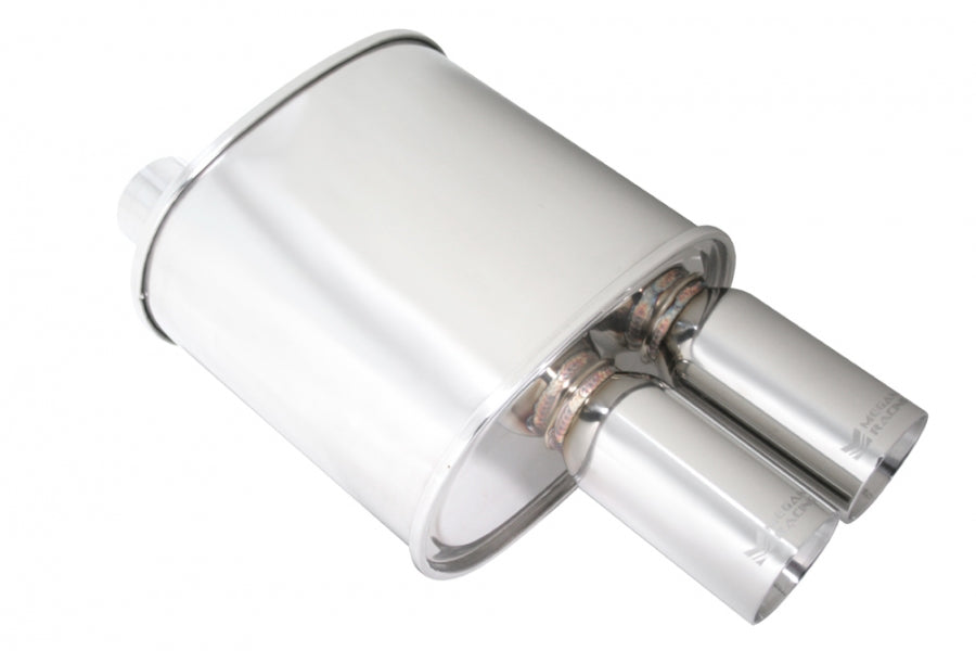 Universal Exhaust F-RT Dual Tip Muffler -- MR-MU-FRT-2