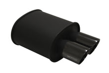 Load image into Gallery viewer, Universal Exhaust M-BC Muffler Dual Black Chrome Tips -- MR-MU-MBC-2