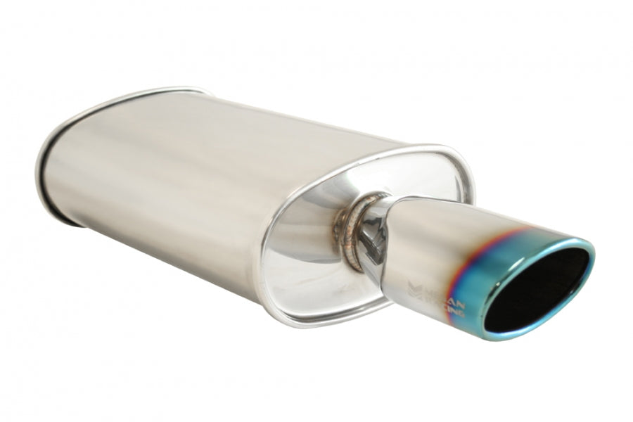 Universal Exhaust O-ST Muffler (Single Oval Burnt Tip) -- MR-MU-OST-2