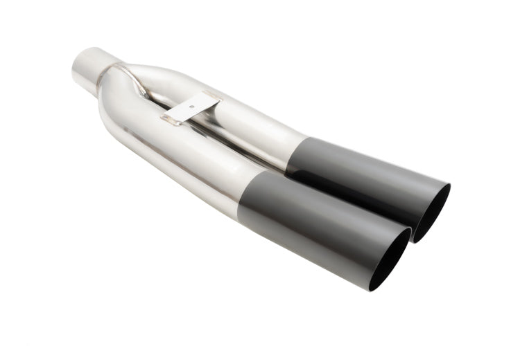 Universal Dual 3€³ VIP Exhaust Tip €œBlast Pipe€� Style (weld-on) -- Angled Cut -- Black Chrome Tip -- MR-UT-D3BC-V2