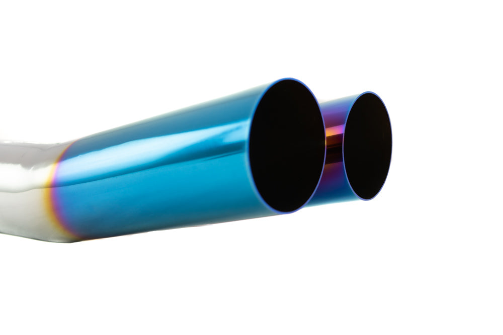 Universal 3€³ VIP Exhaust Tip €œBlast Pipe€� Style (weld-on) -- Angled -- Blue Tip -- MR-UT-D3-BT-V2