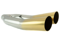 Load image into Gallery viewer, Universal 3€³ VIP Exhaust Tip €œBlast Pipe€� Style (weld-on) -- Angled -- Gold Tip -- MR-UT-D3GD-V2