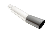 Load image into Gallery viewer, Universal 3€³ to 4€³ VIP Exhaust Tips €œBlast Pipes€� Style -- Single -- Angled -- Black Chrome Tip -- MR-UT-S4-BC-V2
