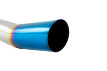 Load image into Gallery viewer, Universal 3€³ to 4€³ VIP Exhaust Tips €œBlast Pipes€� Style -- Single -- Angled -- Blue Tip -- MR-UT-S4-BT-V2