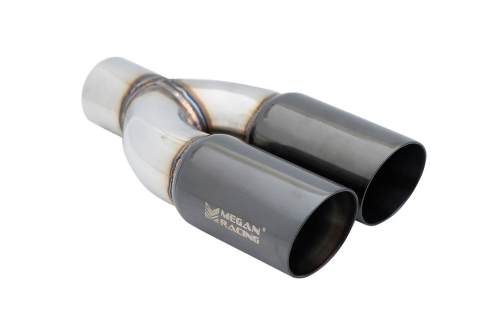 Universal Twin Black Chrome 3€³ Tips -- Passenger Side