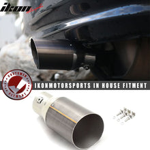 Load image into Gallery viewer, Add On Gunmetal Exhaust Slant Cut Muffler Tip 2.5in ID 3.5in OD