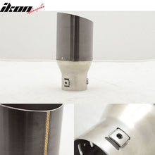 Load image into Gallery viewer, Add On Gunmetal Exhaust Slant Cut Muffler Tip 2.5in ID 3.5in OD
