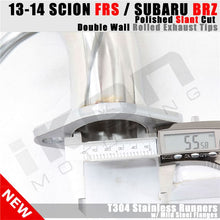 Load image into Gallery viewer, Fits 13-20 FRS/BRZ/Toyota 86 Resonated Dual Catback Exhaust 4.5 Tip