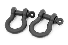 Load image into Gallery viewer, D Ring Shackles | Cast | 3/4" Pin | Pair | Black