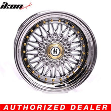Load image into Gallery viewer, 17x10in Hayame Wheel Full Platinum &amp; Gold Rivets 5X100 5X114 x4