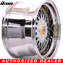 Load image into Gallery viewer, 17x10in Hayame Wheel Full Platinum &amp; Gold Rivets 5X100 5X114 x4