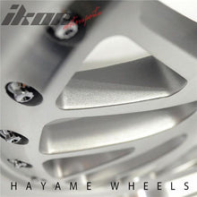 Load image into Gallery viewer, 18x8.5in Hayame Wheels Silver Machine Lip &amp; Chrome Rivets 5x100 x4