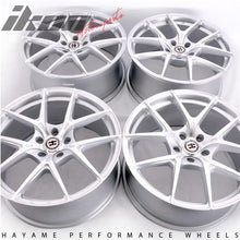 Load image into Gallery viewer, 19x9.5 Hayame Wheel Rims Machine Face Silver Lip 5x120 Squared x4