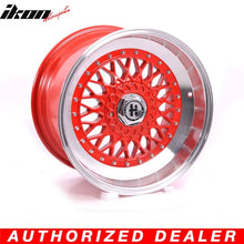 Load image into Gallery viewer, 17in Hayame Red Face Red Machine Lip Chrome Rivets Wheel Rims