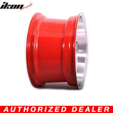 Load image into Gallery viewer, 17in Hayame Red Face Red Machine Lip Chrome Rivets Wheel Rims
