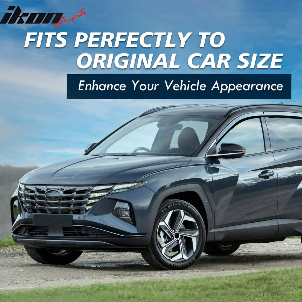 2009-2013 Kia Forte All Models Chrome ABS Window Visors Tape On 4PCS