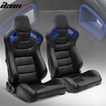 Load image into Gallery viewer, Universal Color Bezel Racing Seat Dual Slider PU Carbon Leather