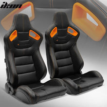 Load image into Gallery viewer, Universal Color Bezel Racing Seat Dual Slider PU Carbon Leather