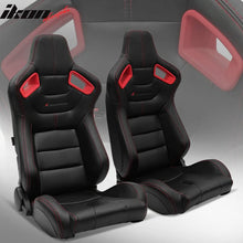 Load image into Gallery viewer, Universal Color Bezel Racing Seat Dual Slider PU Carbon Leather