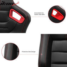 Load image into Gallery viewer, Universal Color Bezel Racing Seat Dual Slider PU Carbon Leather