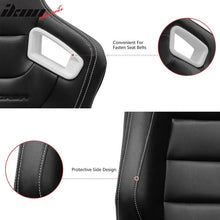 Load image into Gallery viewer, Universal Color Bezel Racing Seat Dual Slider PU Carbon Leather