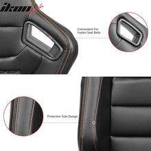Load image into Gallery viewer, Universal Reclinable Left Driver Side Racing Seat Dual Slider