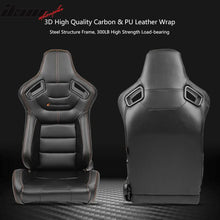 Load image into Gallery viewer, Universal Reclinable Left Driver Side Racing Seat Dual Slider