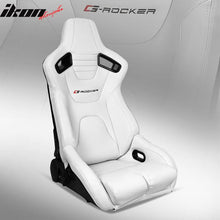 Load image into Gallery viewer, Universal Reclinable Bucket Racing Seat Dual Slider PU Carbon Leather