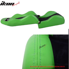 Load image into Gallery viewer, Universal Black Green Racing Seats PVC Leather Suede