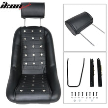 Load image into Gallery viewer, Mid-Sized Classic Black Faux Bucket Seat w/ Slidersin Leather PU