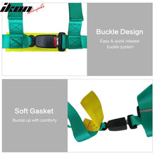 Load image into Gallery viewer, Universal Green 4 Point Buckle Racing Seat Belt Harness Nylon