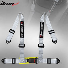 Load image into Gallery viewer, Universal Gray 4 Point Buckle Racing Seat Belt Harness Nylon