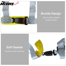 Load image into Gallery viewer, Universal Gray 4 Point Buckle Racing Seat Belt Harness Nylon