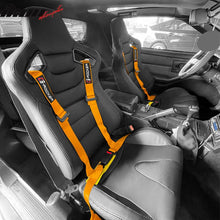 Load image into Gallery viewer, Universal Orange 2" 4 Point Buckle Racing Seat Belt Harness Nylon