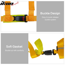 Load image into Gallery viewer, Universal Orange 2" 4 Point Buckle Racing Seat Belt Harness Nylon