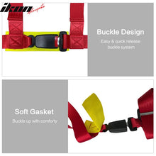 Load image into Gallery viewer, Universal Red 4 Point Buckle Racing Seat Belt Harness Nylon
