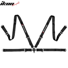 Load image into Gallery viewer, Universal 4 Point Cam-Lock Black Racing Harness Seat Belt Nylon