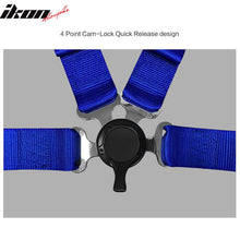 Load image into Gallery viewer, Universal 4 Point Cam-Lock Blue Racing Harness Seat Belt Nylon