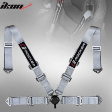 Load image into Gallery viewer, Universal 4 Point Cam-Lock Gray Racing Harness Seat Belt Nylon